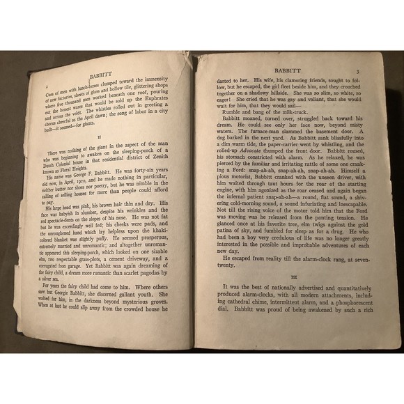 ANTIQUE BABBITT by SINCLAIR LEWIS HARDCOVER 1922 Literature 1st edition - Picture 8 of 16
